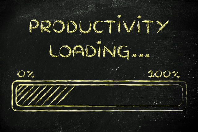 progress bar, funny design with concept of productivity loading